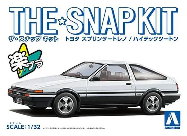 Main image of Aoshima: 1/32 The Snap Kit Toyota Sprinter Trueno (High-Tech Two Tone) 1/32 Scale Model Kit #16-A