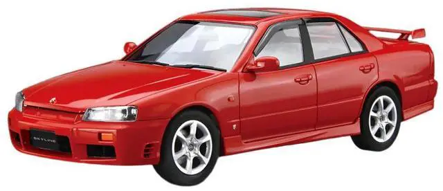 Alt view image 3 of 6 - Aoshima: 1/24 NISSAN ER34 SKYLINE 25GT-X TURBO '98 Scale Model Kit #98