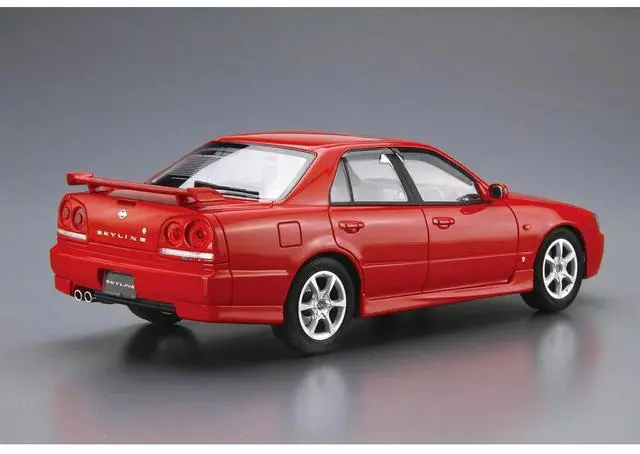 Alt view image 5 of 6 - Aoshima: 1/24 NISSAN ER34 SKYLINE 25GT-X TURBO '98 Scale Model Kit #98
