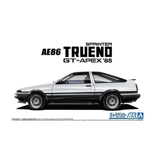 Alt view image 2 of 4 - Aoshima: 1/24 Toyota AE86 Sprinter Trueno GT-APEX '85 Scale Model Kit #05
