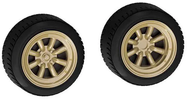 Alt view image 4 of 5 - Aoshima: 1/32 The Snap Kit Nissan S30 Fairlady Z Custom Wheel (Red) Scale Model Kit #13-SP1