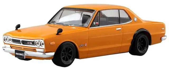 Alt view image 2 of 6 - Aoshima: 1/32 The Snap Kit Nissan Skyline 2000 GT-R Custom Wheel (Safari Brown) Scale Model Kit #08-SP4
