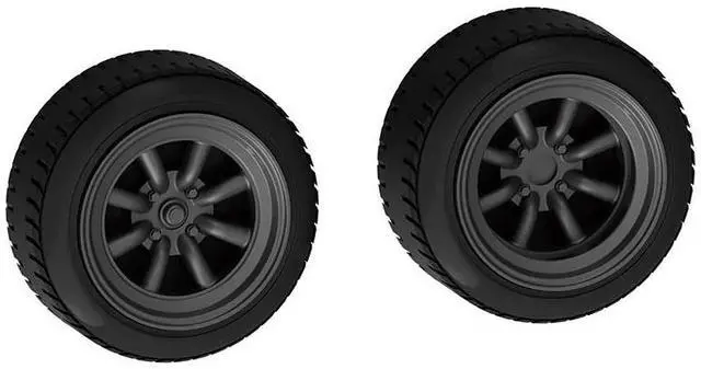 Alt view image 5 of 6 - Aoshima: 1/32 The Snap Kit Nissan Skyline 2000 GT-R Custom Wheel (Safari Brown) Scale Model Kit #08-SP4