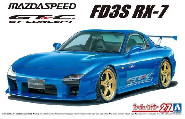 Alt view image 2 of 4 - Aoshima: Mazda (1999) Mazdaspeed FD3S RX-7 A-SPEC GT-C 1/24 Scale Model Kit #27
