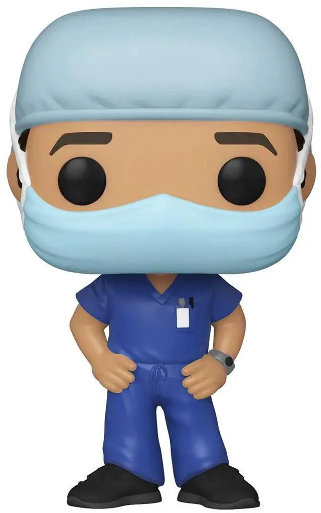 Main image of Funko POP! Heroes: Front Line Workers - Male (Blue Scrub) Vinyl Figure