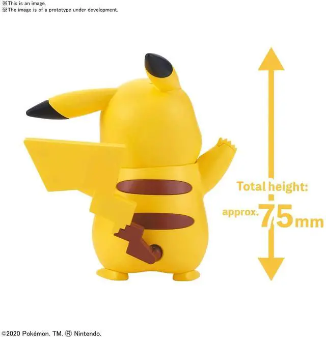 Alt view image 3 of 6 - Bandai Spirits: Pokemon - 01 Pikachu Model Kit Quick!!
