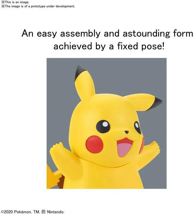 Alt view image 4 of 6 - Bandai Spirits: Pokemon - 01 Pikachu Model Kit Quick!!