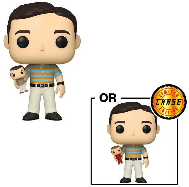 Main image of Funko POP! 40 Year Old Virgin - Andy Holding Oscar Vinyl Figure #1064