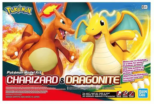 Alt view image 2 of 8 - Bandai Spirits: Pokemon - Charizard and Dragonite Model Kit