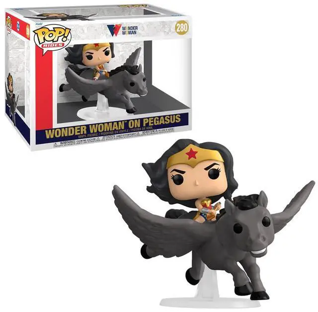 Alt view image 10 of 10 - FUNKO POP! RIDE SUPER DELUXE: Wonder Woman 80th- Wonder Woman on Pegasus