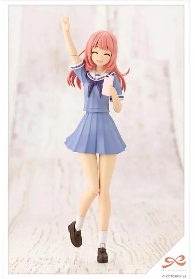 Alt view image 6 of 6 - KOTOBUKIYA Plastic Model Kits: Sousai Shoujo Teien - Madoka Yuki High School Summer Clothes (Dreaming Style Milky Marine Ver.) 1/10 Scale Model Kit