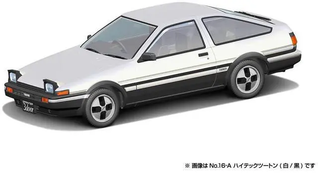 Alt view image 7 of 7 - Aoshima: 1/32 The Snap Kit Toyota Sprinter Trueno (High-Tech Two Tone) 1/32 Scale Model Kit #16-A