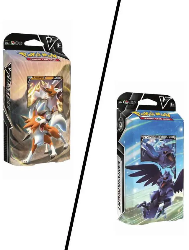 Alt view image 2 of 5 - Pokmon TCG: Lycanroc V or Corviknight V Battle Deck