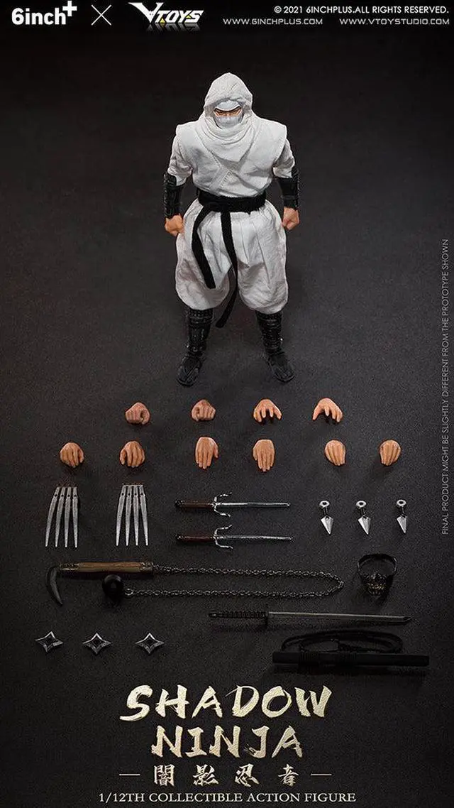 Alt view image 2 of 4 - VToys x 6Inch: Shadow Ninja (White Ver) 1/12 scale figure