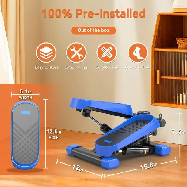 Alt view image 2 of 7 - LOYISIKE US Stock Home Office Exercise 330LBS Capacity Mini Stepper Exercise Machine LCD