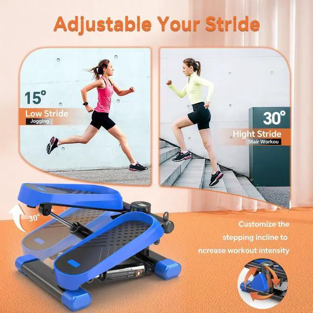 Alt view image 3 of 7 - LOYISIKE US Stock Home Office Exercise 330LBS Capacity Mini Stepper Exercise Machine LCD