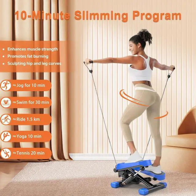 Alt view image 6 of 7 - LOYISIKE US Stock Home Office Exercise 330LBS Capacity Mini Stepper Exercise Machine LCD
