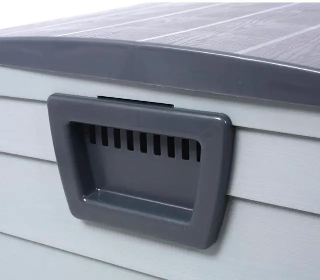 Alt view image 7 of 7 - LOYISIKE US Stock 75 Gallon Pool Deck Storage Box Resin Garden Tool Cabinet Pool Toys Box