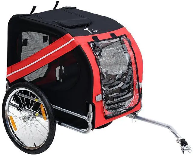 Alt view image 7 of 7 - LOYISIKE US Stock Dog Bike Trailer Bicycle Wagon Cargo Pet Cart with 3  Large Wheels