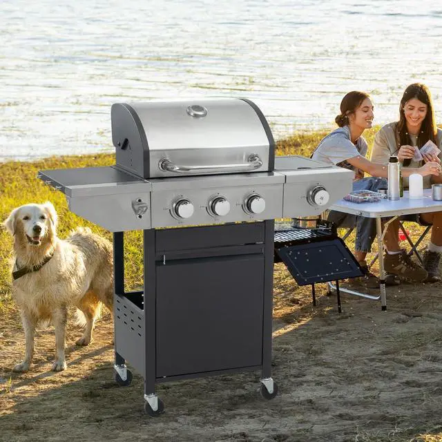 Main image of LOYISIKE US Stock Stainless Steel Gas Grill Propane Grill 3 Burner Barbecue Patio Grill