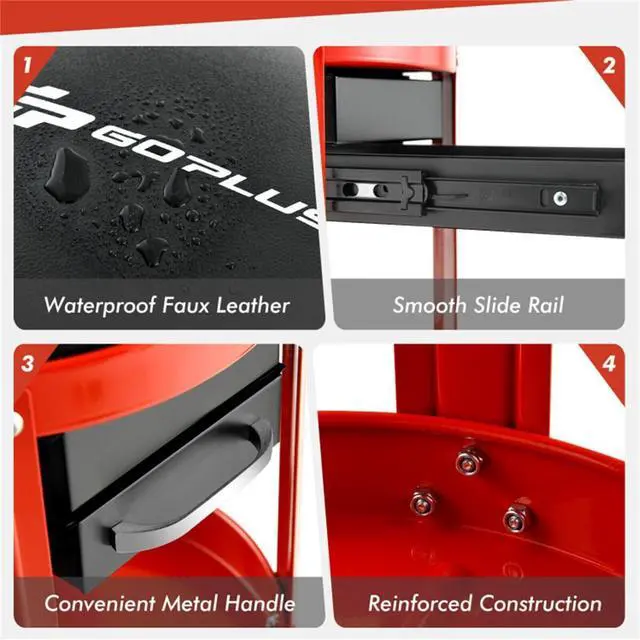 Alt view image 6 of 7 - LOYISIKE US Stock Roller Workshop Creeper Seat with Removable Padded Seat and Drawer
