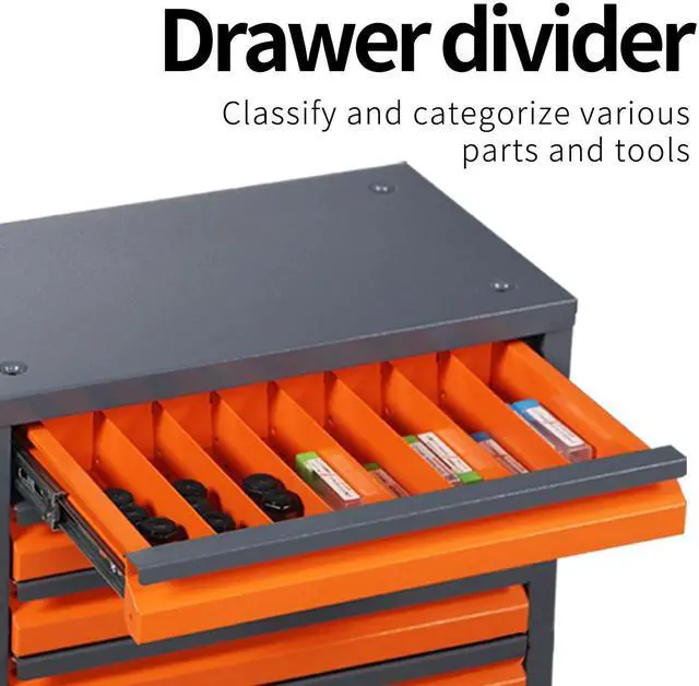 Alt view image 5 of 7 - LOYISIKE US Stock 5 Drawers Milling Cutter & Drill Bit Storage Cabinet 7 Drawer Divider