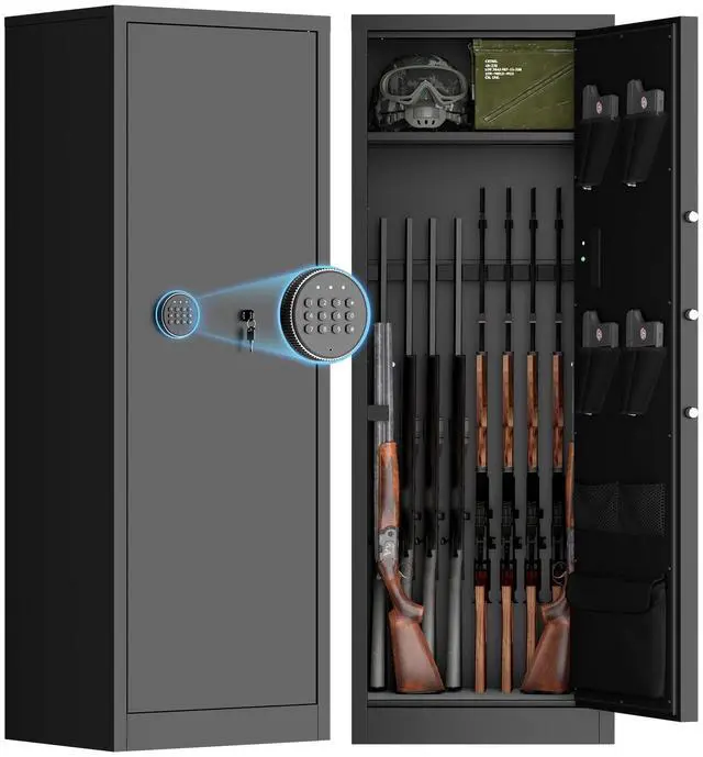 Alt view image 4 of 7 - LOYISIKE US Stock Fireproof Large 6 Gun safe Cabinet, Waterproof Gun Safe Pistol Pouches