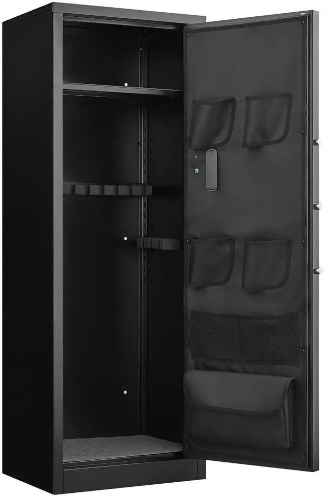 Alt view image 7 of 7 - LOYISIKE US Stock Fireproof Large 6 Gun safe Cabinet, Waterproof Gun Safe Pistol Pouches