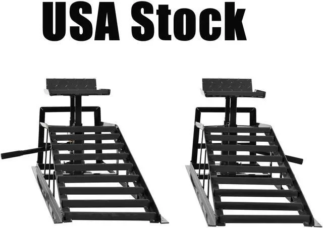 Main image of LOYISIKE 2 Pack 5 Ton Garage Car Lift Auto Car Truck Service Ramps Lifts, Hydraulic Ramps,Automotive Hydraulic Lift Repair Frame Lift Black Color