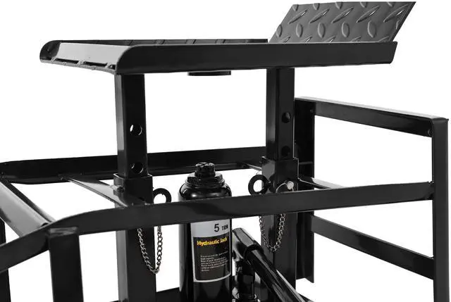 Alt view image 6 of 7 - LOYISIKE 2 Pack 5 Ton Garage Car Lift Auto Car Truck Service Ramps Lifts, Hydraulic Ramps,Automotive Hydraulic Lift Repair Frame Lift Black Color
