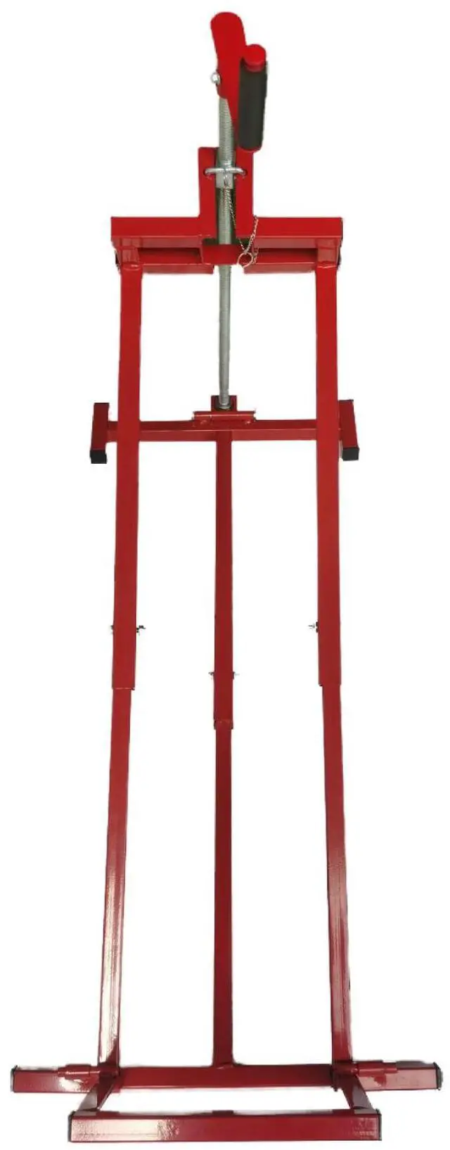 Alt view image 7 of 7 - 800LB Lawn Mower Lift for Riding Tractors, Hydraulic Jack with 45° Tilt, Red