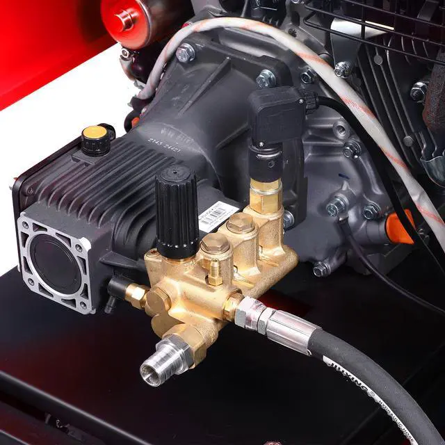 Alt view image 5 of 7 - LOYISIKE Hot Water Pressure Washer Commercial Movable Gasoline Engine 4 GPM, 4000 PSI, Electric Start