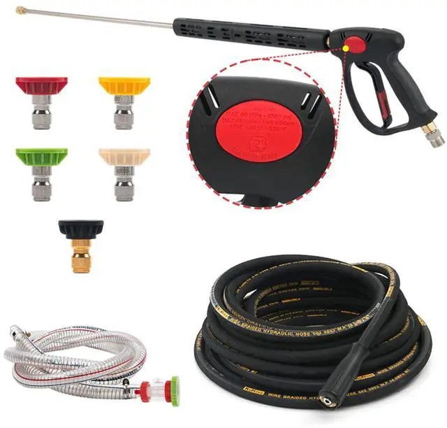 Alt view image 6 of 7 - LOYISIKE Hot Water Pressure Washer Commercial Movable Gasoline Engine 4 GPM, 4000 PSI, Electric Start