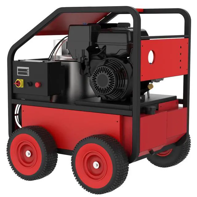 Alt view image 7 of 7 - LOYISIKE Hot Water Pressure Washer Commercial Movable Gasoline Engine 4 GPM, 4000 PSI, Electric Start
