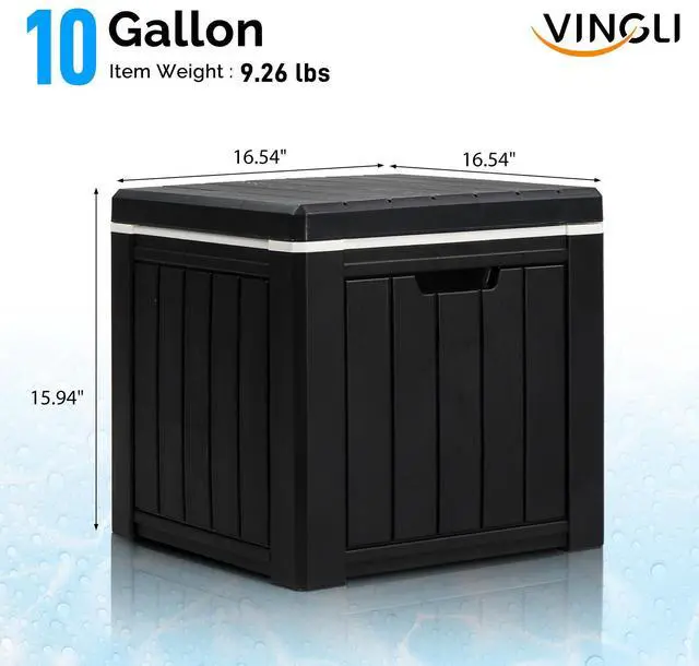 Alt view image 3 of 7 - LOYISIKE 10 Gallon Cooler Side Table, Portable Ice Chest with Built-in Handle, Multifunctional Ice Cooler Outdoor Cocktail Side Table for Camping, Picnic, Beach, Pool, Party