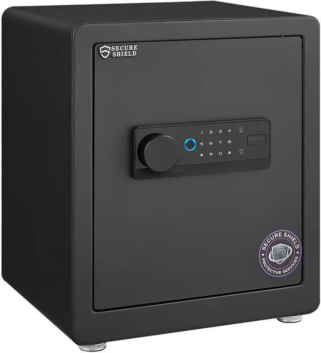 Main image of LOYISIKE 1.5Cuft Safe Box with Electronic  fingerprint, Solid Alloy Steel Office Hotel Home Safe, Security Digital Safes Box , Smart Alert, Mute Mode, Anti-Theft Safe for Document Money Valuable