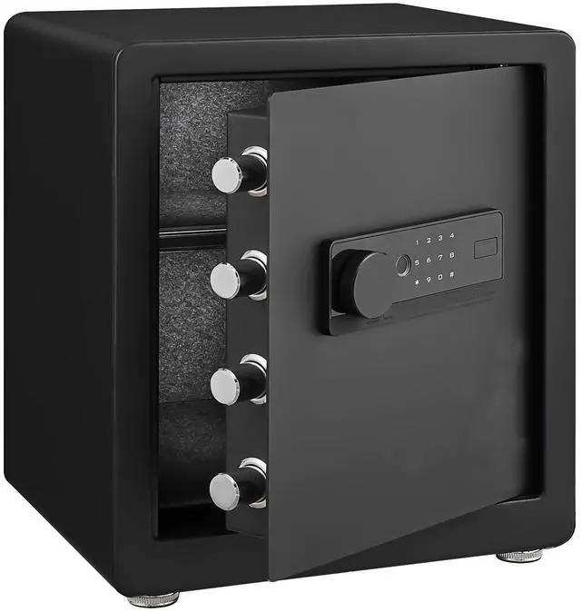 Alt view image 2 of 7 - LOYISIKE 1.5Cuft Safe Box with Electronic  fingerprint, Solid Alloy Steel Office Hotel Home Safe, Security Digital Safes Box , Smart Alert, Mute Mode, Anti-Theft Safe for Document Money Valuable