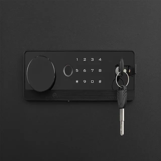 Alt view image 6 of 7 - LOYISIKE 1.5Cuft Safe Box with Electronic  fingerprint, Solid Alloy Steel Office Hotel Home Safe, Security Digital Safes Box , Smart Alert, Mute Mode, Anti-Theft Safe for Document Money Valuable