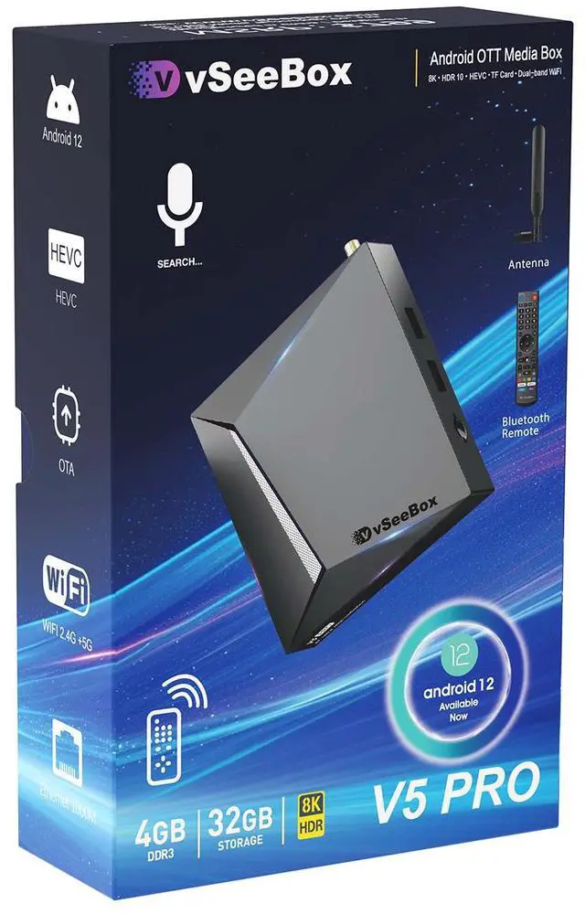 Alt view image 4 of 5 - 2025 New Box Vseebox V5 Pro 4GB+32GB Officially Authorized Voice Control