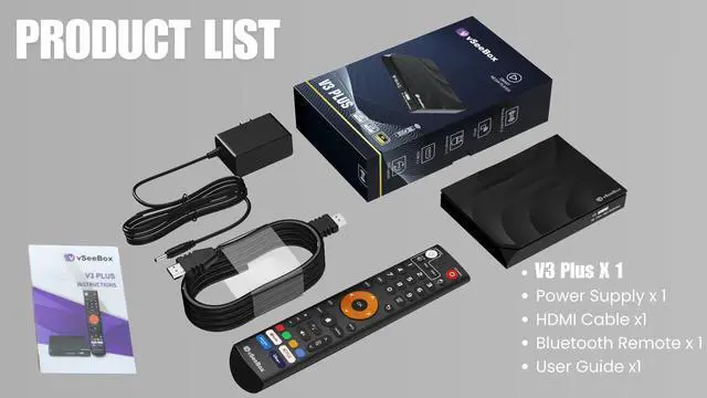 Alt view image 3 of 5 - 2025 New Box Vseebox V3 Plus 4GB+64GB Officially Authorized 8K HD