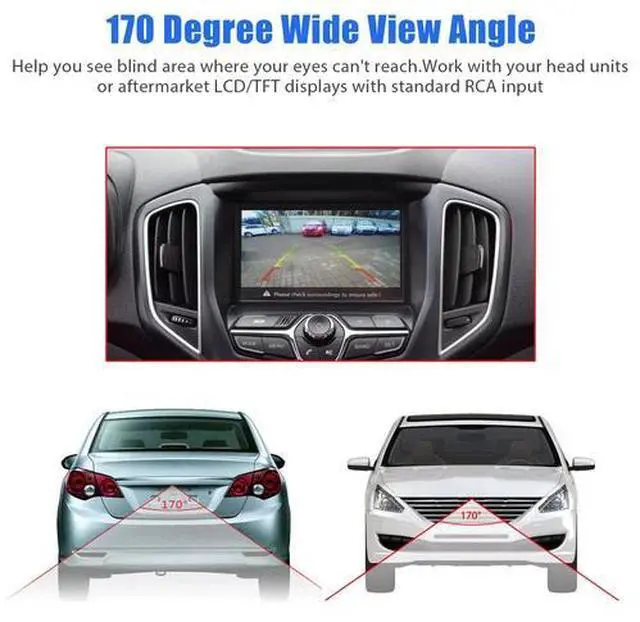 Alt view image 5 of 7 - Car Rear View Backup Reverse Camera Parking Cam HD Night Vision Waterproof 170°
