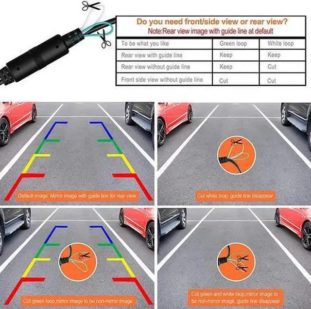 Alt view image 3 of 7 - Car Rear View Backup Reverse Camera Parking Cam HD Night Vision Waterproof 170°