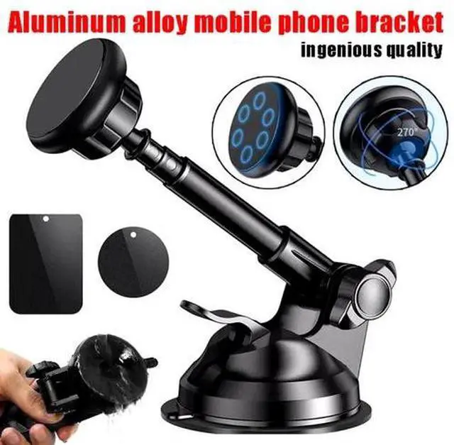 Alt view image 2 of 7 - Telescopic Magnetic Car Dashboard Windshield Phone Holder Mount Stand GPS Cradle