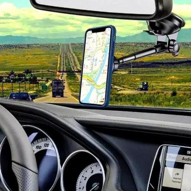 Alt view image 6 of 7 - Telescopic Magnetic Car Dashboard Windshield Phone Holder Mount Stand GPS Cradle