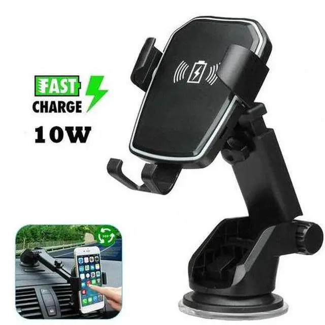 Main image of Wireless Fast Charging Car Charger Mount Holder Stand 2 in 1 For Cell Phone