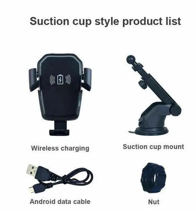 Alt view image 5 of 7 - Wireless Fast Charging Car Charger Mount Holder Stand 2 in 1 For Cell Phone