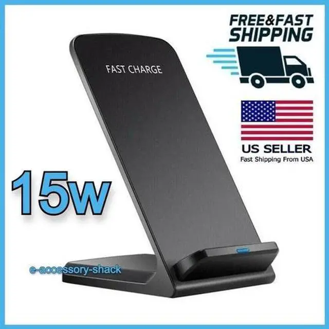 Main image of Wireless Fast Charger Charging Pad Stand Dock For Samsung Galaxy iPhone Phone