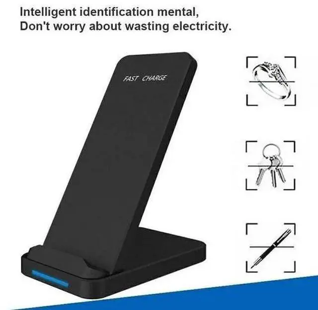 Alt view image 4 of 7 - Wireless Fast Charger Charging Pad Stand Dock For Samsung Galaxy iPhone Phone