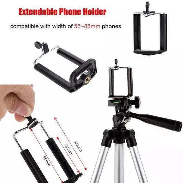 Alt view image 6 of 7 - Professional Camera Phone Holder Tripod Stand for Smartphone iPhone Samsung+ Bag