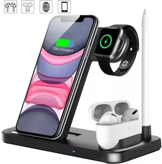 Main image of 4-in-1 Fast Charger Qi Wireless Charging Station for Apple Watch iPhone Pencil